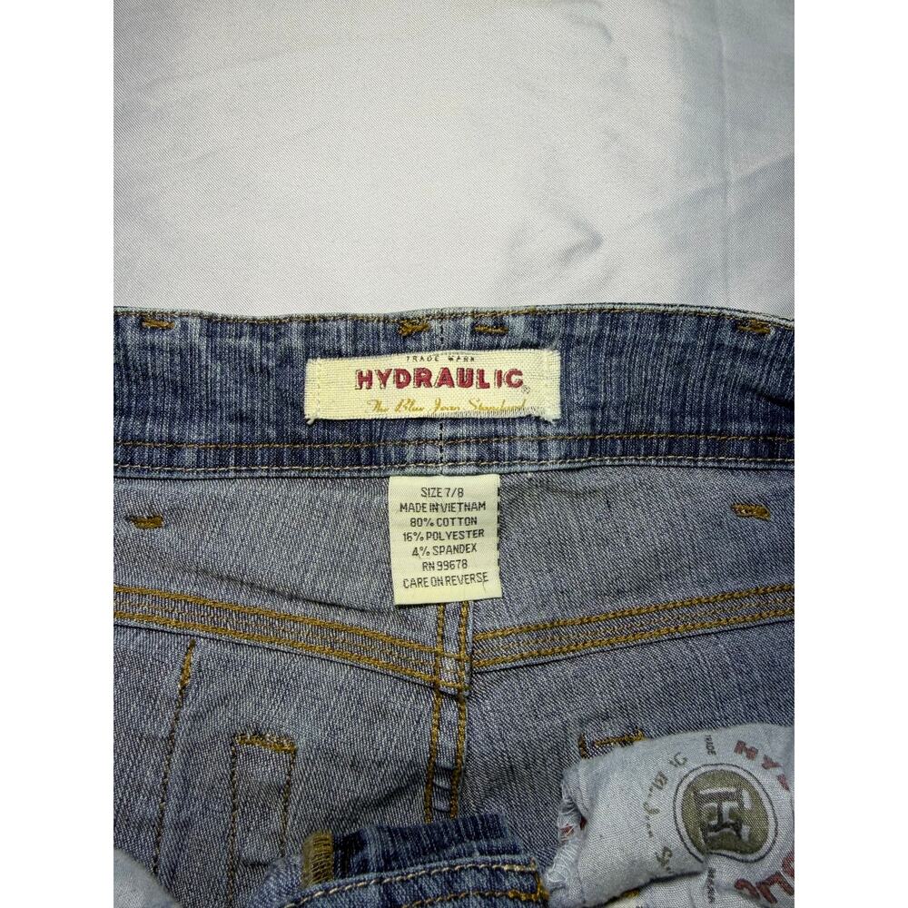 Vintage 1988 Hydraulic Low Rise Jeans Size 7/8 Boot Cut - Picture 2 of 6